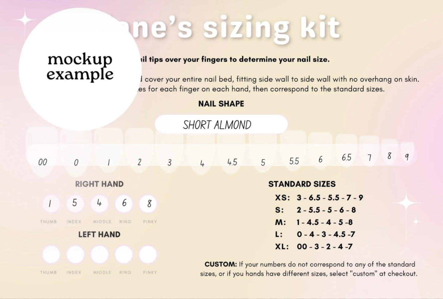 CraftyNails Sizing Kits